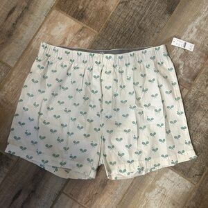 NWT J Crew Boxers L Boxer Shorts Green Tennis Sports